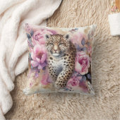 レオパードクブ&バラ装飾用クッション クッション (ブランケット)