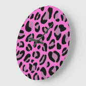 レオパードスキンアニマルプリントスクエアウォールクロック ラージ壁時計 (傾斜)