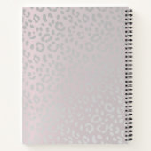 レオパードスキンインシルバーグリッターオン赤面勾配 ノートブック (裏面)