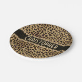 レオパードスポットスキンプリントパーソナライズされた ペーパープレート (アングル)
