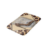 レオパードハイヒール&顔デザイン バスマット (アングル)