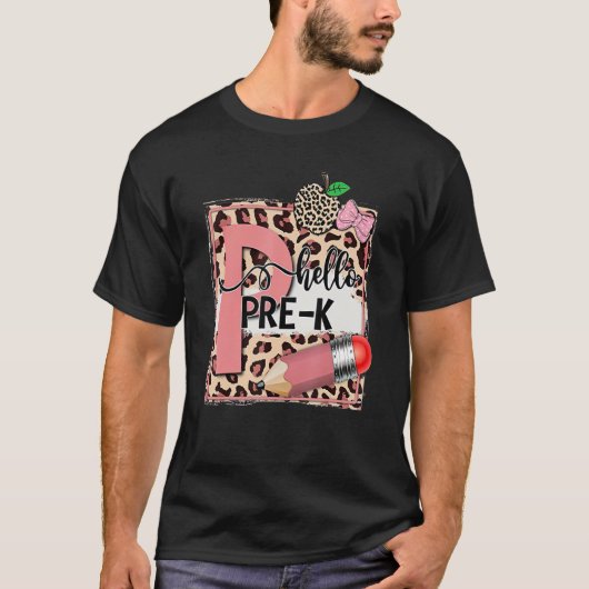 レオパードハロープレK先生学校の初日 Tシャツ (正面)