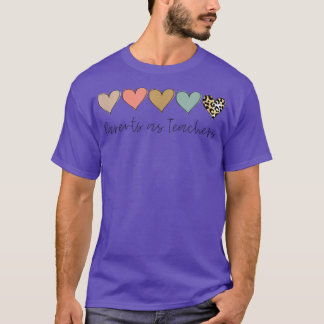 レオパードハート先生学生、両親を先生 Tシャツ