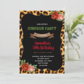 レオパードバラの誕生日の招待 招待状 (スタンド正面)