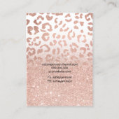 レオパードバラ金ゴールドロゴジュエリーイヤリングネックレス 名刺 (裏面)