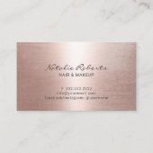 レオパードバラ金ゴールド化粧アーティストヘアサロン 名刺 (裏面)