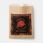 レオパードフローラブライダルシャワーありがとう フェイバーバッグ (正面)