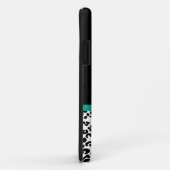 レオパードプリントエメラルドグリーンリボンボウシックネーム Case-Mate iPhoneケース (裏面/右)