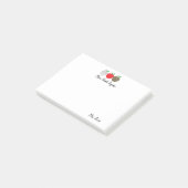 レオパードプリントレッドアップル先生新学期  ポストイット (アングル)