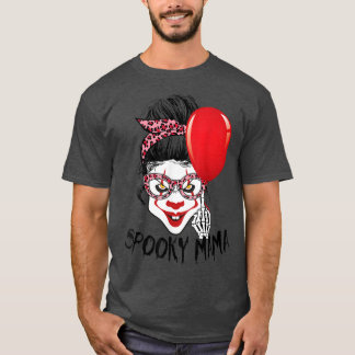 レオパードメッシーバンピエロ不気味ママハロおもしろいウィー Tシャツ