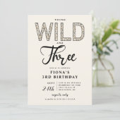 レオパードヤングワイルドスリー誕生日招待状 招待状 (スタンド正面)