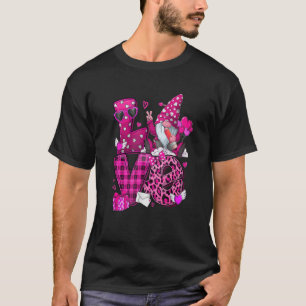 レオパードラブ格言グノミーハッピーバレンタインデー Tシャツ