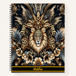 レオパードリトリート：ワイルドエレガンスのラウンジ ノートブック