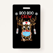 レオパードルドルフライナイア顔マスクナースブーブー バッジ (正面)