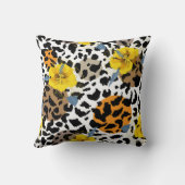 レオパードヴィンテージレトロシック両面ピンク クッション (裏面)