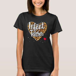 レオパード乳児先生スクワッド新学期教え Tシャツ