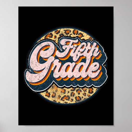 レオパード五先生かわいい五年生バック学校 ポスター (正面)