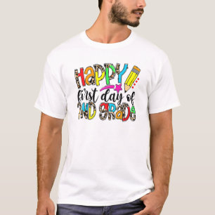 レオパード先生ハッピーファースト1日の2年生バック Tシャツ
