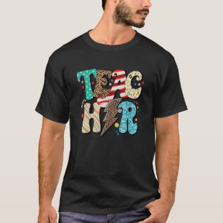 レオパード先生稲妻ボルト新学期 Tシャツ