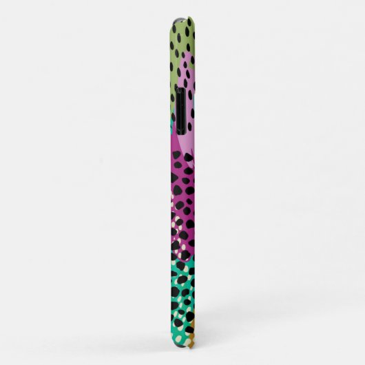 レオパード動物カラフルプリントパーソナライズされた名 Case-Mate iPhoneケース (裏面/右)