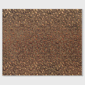 レオパード動物ブロンズ金ゴールドブラックハニーアフリカルクス ラッピングペーパー (フラット)