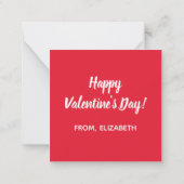 レオパード印刷バレンタインデイキッズスクエア ノートカード (裏面)