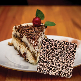 レオパード印刷パーティー紙ディナーナプキンズテーブルウェア スタンダードランチョンナプキン