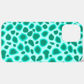レオパード印刷 – ターコイズとアクア Case-Mate iPhoneケース (裏面 / 右)
