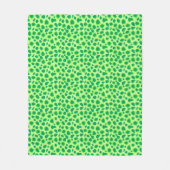 レオパード印刷 – ライムグリーンの影 フリースブランケット (正面)