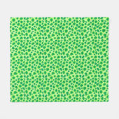 レオパード印刷 – ライムグリーンの影 フリースブランケット (正面(横))