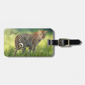 レオパード大きな猫アドベンチャーラゲージタグ ラゲッジタグ (正面横)