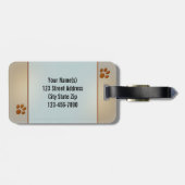 レオパード大きな猫ラブラゲッジタグ ラゲッジタグ (裏面横)