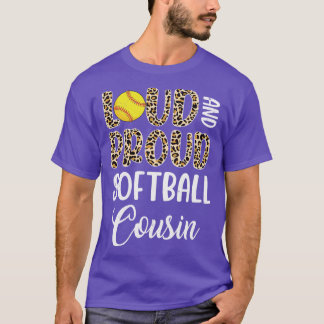 レオパード大誇りを持ったきなアメリカのソフトボールのいとこファミリー Tシャツ