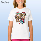 レオパード子猫ミオウィリトルメリークリスマス🐾🐆🐈 Tシャツ