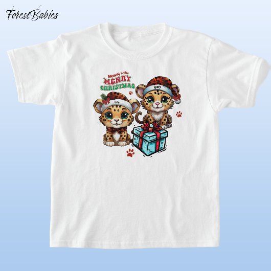 レオパード子猫ミオウィリトルメリークリスマス🐾🐆🐈 Tシャツ