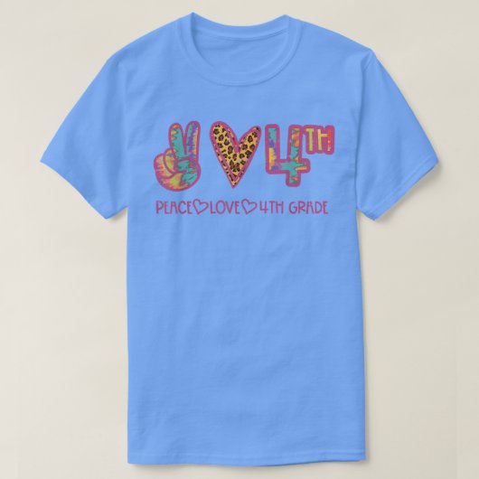 レオパード平和ラブ4年生4日目Scho Tシャツ (デザイン正面)