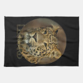 レオパード愛好家アート キッチンタオル (横)