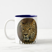 レオパード愛好家アート ツートーンマグカップ (左)