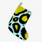 レオパード振動：カラフル野生の質感。 スモールクリスマスストッキング (正面 (吊り時))