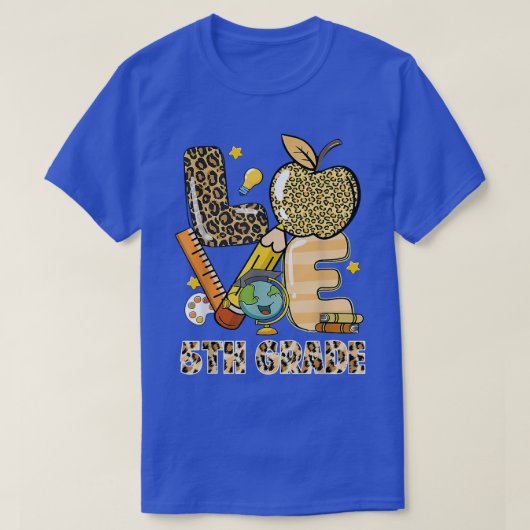 レオパード教えラブ第5級新学期茶 Tシャツ (デザイン正面)