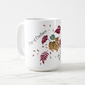 レオパード杯の冷静 コーヒーマグカップ (正面左)