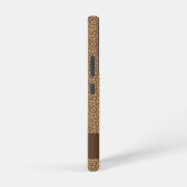 レオパード柄のプリント茶色のパーソナライズ SAMSUNG GALAXYケース (右側面)