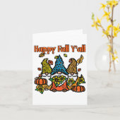 レオパード格言ハッピー秋ヤールサンクスギビング男を見る カード (黄色い花)