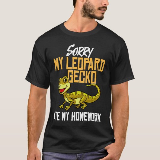 レオパード気にゲッコタンクリザード爬虫類 Tシャツ (正面)