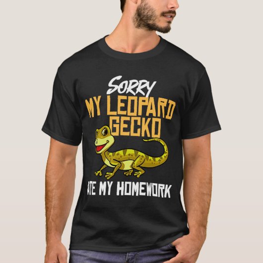 レオパード気にゲッコタンクリザード爬虫類 Tシャツ (正面)