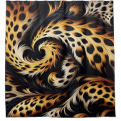 レオパード王感じ陛下:野生のデザインの力 シャワーカーテン (正面)