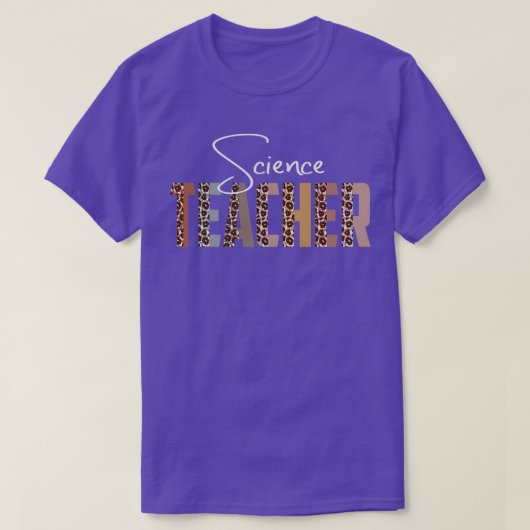 レオパード科学先生おもしろい役職スクールウォー Tシャツ (デザイン正面)