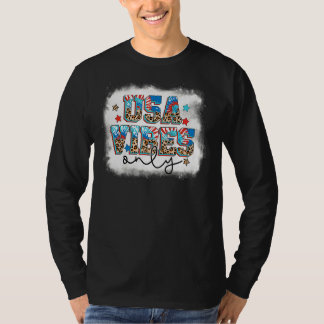レオパード絞り染めウサビーズオンリーパトリオティックハッピー4th tシャツ