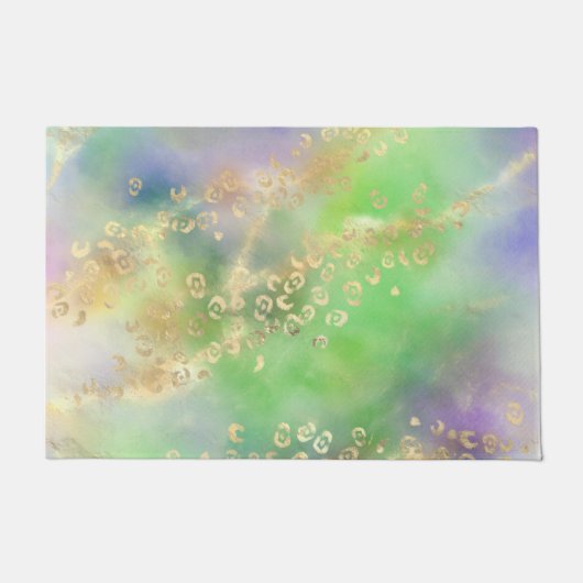 レオパード絵を描シリーズデザイン4 ドアマット (正面)