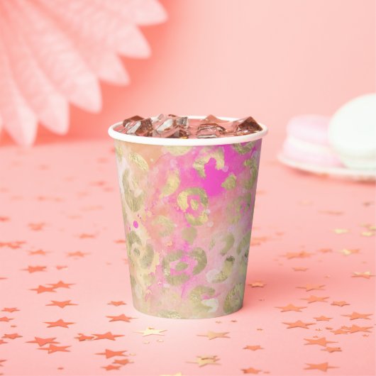 レオパード絵を描シリーズデザイン5 紙コップ (インサイチュ)